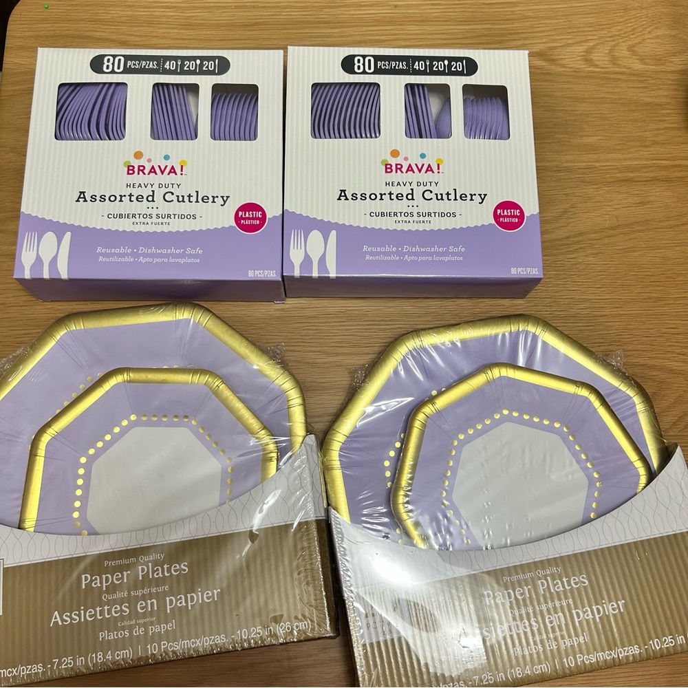 Lavender party supplies bundle